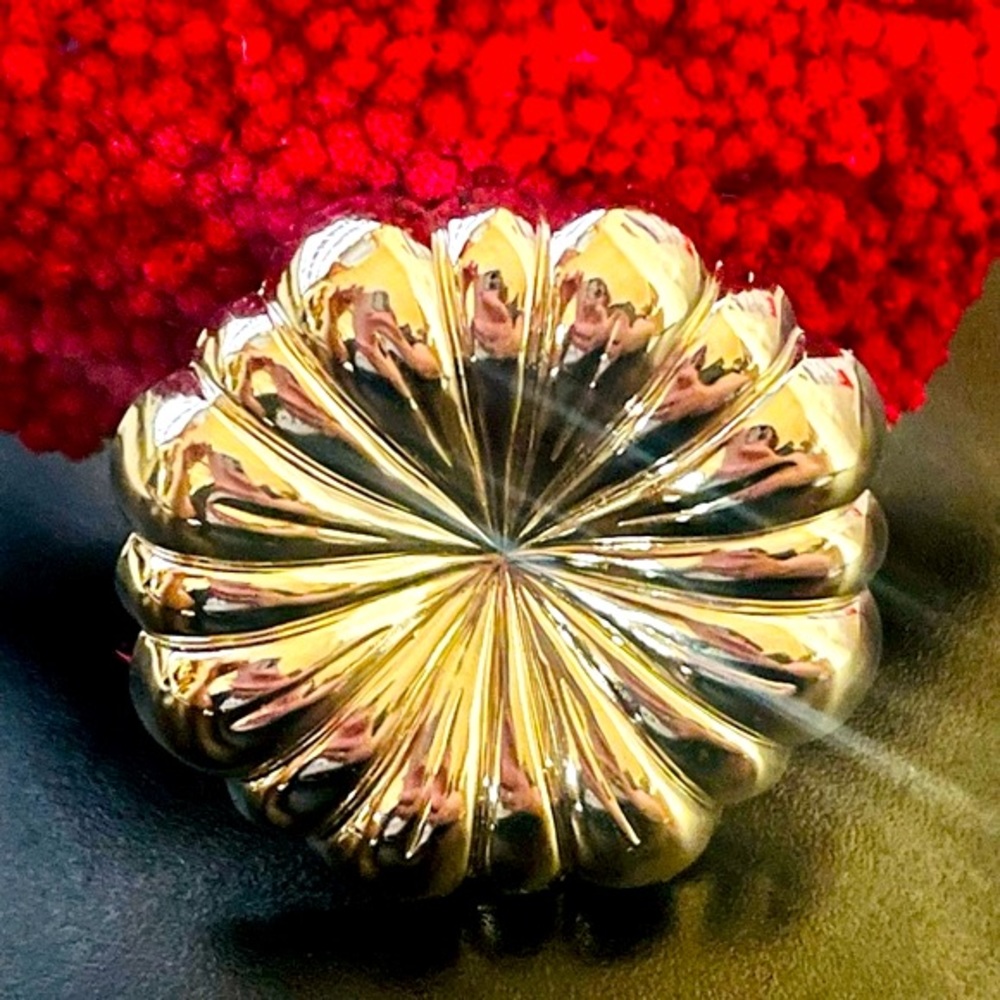 Vintage Jeri Lou Silver Tone Floral Scarf Clip - Picture 7 of 9